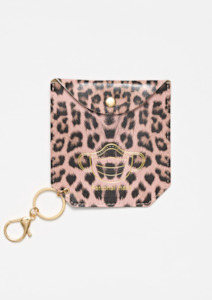 Face Mask Holder - Rose Leopard