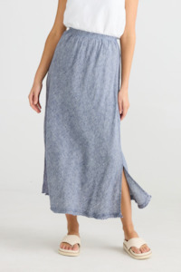 Sicily Skirt - Navy Fleck