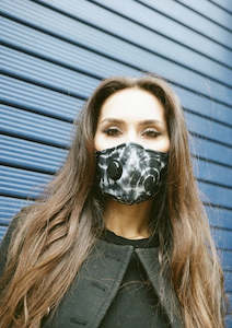 Supa Hero Reusable Face Mask - Black Tie Dye