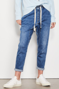 The Others: The Drop Crotch Stretch Jean - Washed Blue