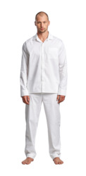 Clothing: NO 4 Pyjama Set | White Cotton