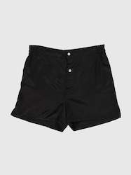 NO 3 Shorts | Black Silk