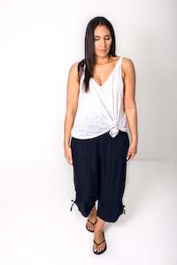 Womenswear: Black - Loose Bali Culottes