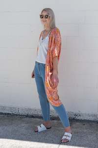 Clothing: Tangerine Dove - Long Patterned Kimono