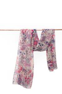 Pink Wild Garden Scarf