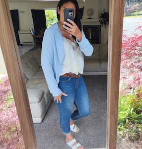 Clothing: Sky Blue - Shorter Lightweight Kimono Cardi