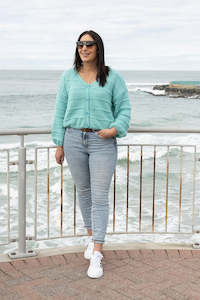 Clothing: Hudson Knit Cardigan - Aqua