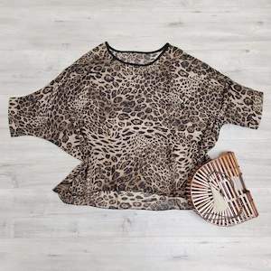 Dark Animal Draped Top - Wild Collection