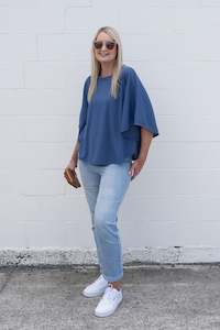 Clothing: Kimmie Capelet - Denim Blue