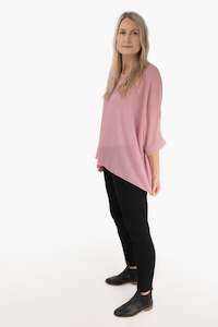 PRE-ORDER** Dusky Pink Draped Top - Essential Collection