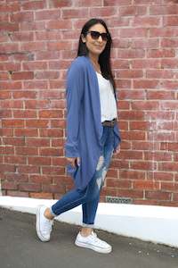 Clothing: Petrol Blue - Lightweight Kimono Cardi