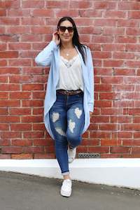 Sky Blue - Lightweight Kimono Cardi