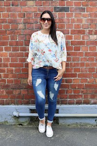 Vintage Floral Draped Tops - Floral Collection