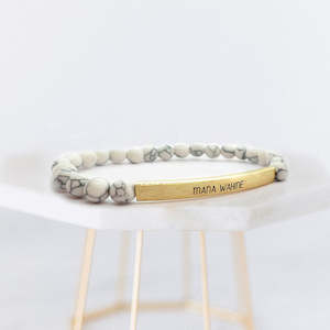 Womenswear: Mana Wahine Bracelet- White Howlite