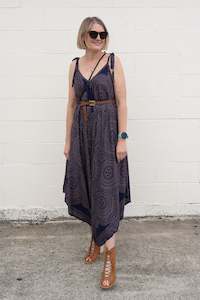 Clothing: Navy Mandala Resort Jumpsuit