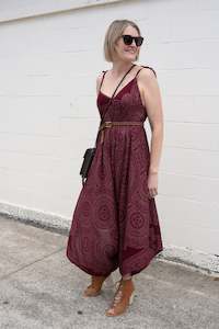 Clothing: Wine Mandala Resort Jumpsuit