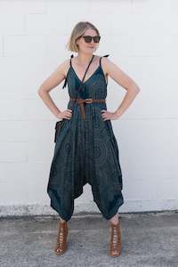 Clothing: Teal Mandala Resort Jumpsuit