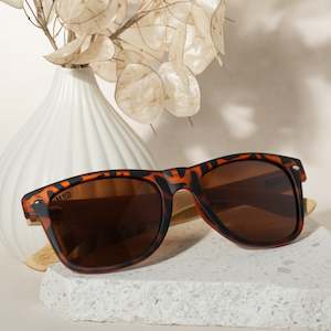 50/50s Sunglasses - Tortoiseshell with Wood Arms