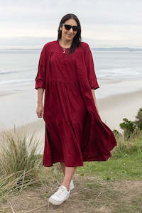 LS Cicely Smock Dress - Wine