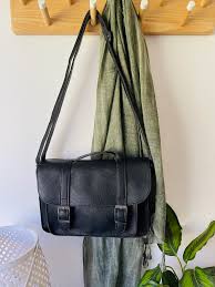 Vegan Leather High School Bag - West Coast Black