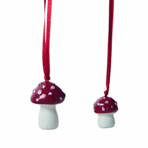 Christmas Ornament Mushroom 2-Pack