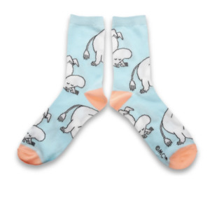 Furniture: Happy Moomin Womens Socks, Sky Blue