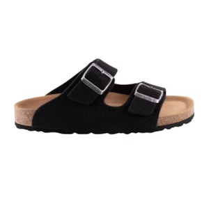 Cassandra Wool Sandals, Black