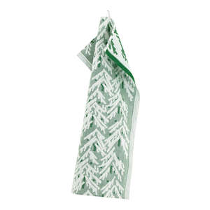 Furniture: Tree Kuusi Linen Tea Towel 46x70cm, White-Moss