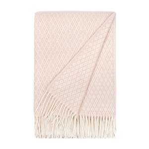 Furniture: Tove 100% Wool Throw 130x200cm, Oatmeal