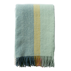 Furniture: Klippan Birka 100% Wool Throw, Meadow