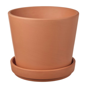 Ikea Brunbar Clay Pot with Plate, 15cm