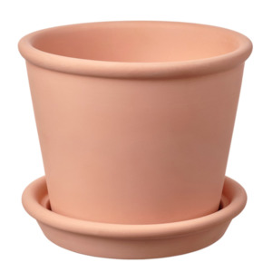 Ikea Muskotblomma Clay Pot with Plate, 12cm