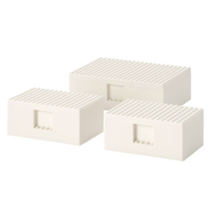 Furniture: Ikea Bygglek LEGO Storage Container, Set of 3