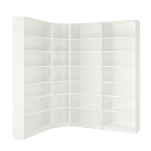 Ikea Billy Bookcase Corner Unit, 280x28x237cm, White