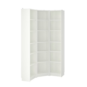 Ikea Billy Bookcase Corner, 120x28x202cm, White