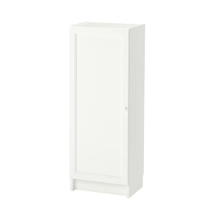 Ikea Billy Bookcase with Oxberg Solid Door, 40x30x106cm, White