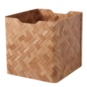 Ikea Bullig Bamboo Box, 32x35x33cm