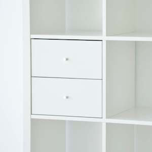 Furniture: Ikea Kallax Insert with 2 Drawers, White