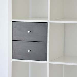 Furniture: Ikea Kallax Insert with 2 Drawers, Black/Brown