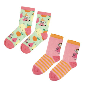 Furniture: Moomin Little My Kids Socks 2-Pack, Pastel