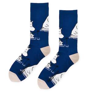 Moomintroll Fishing Men's Socks, Blue