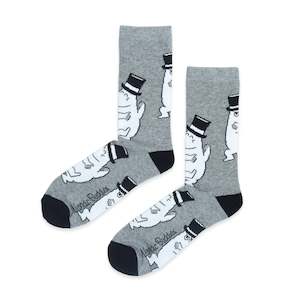 Furniture: Moominpappa Dancing Men's Socks, Grey