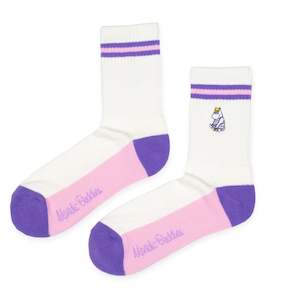 Furniture: Snorkmaiden Retro Embroidery Women's Socks, White