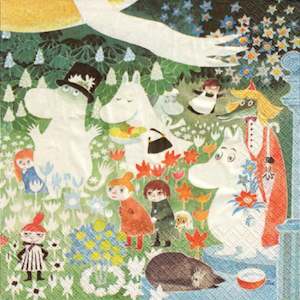 Moomin Serviette 20-Pack, Moomin in a Meadow