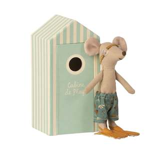 Furniture: Maileg Beach Mouse Big Brother in Cabin