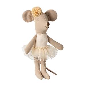 Maileg Ballerina Mouse Little Sister, Off-White