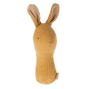 Furniture: Maileg Lullaby Friends Bunny Rattle, Dusty Yellow