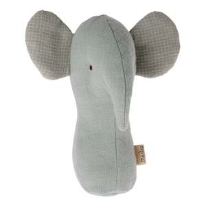 Maileg Lullaby Friends Elephant Rattle, Light Dusty Blue