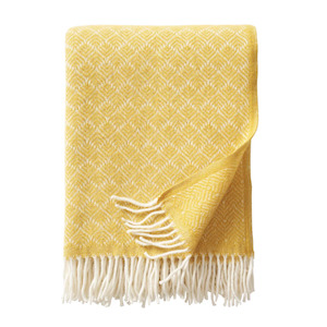 Klippan Pampas 100% Wool Throw, Yellow