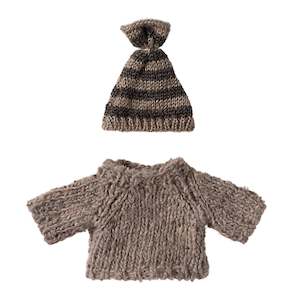 Maileg Knitted Sweater and Hat for Big Brother Mouse